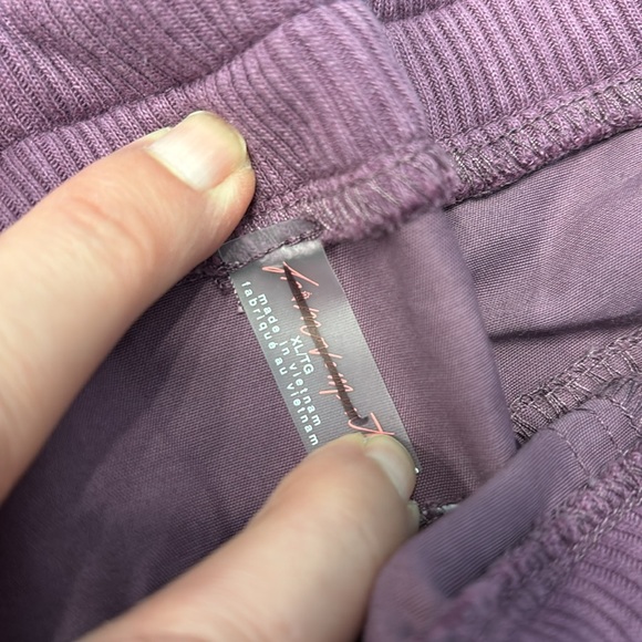 NWOT Free People Fresh Start Pants in Black Tea Mulberry, size XL - Picture 10 of 11